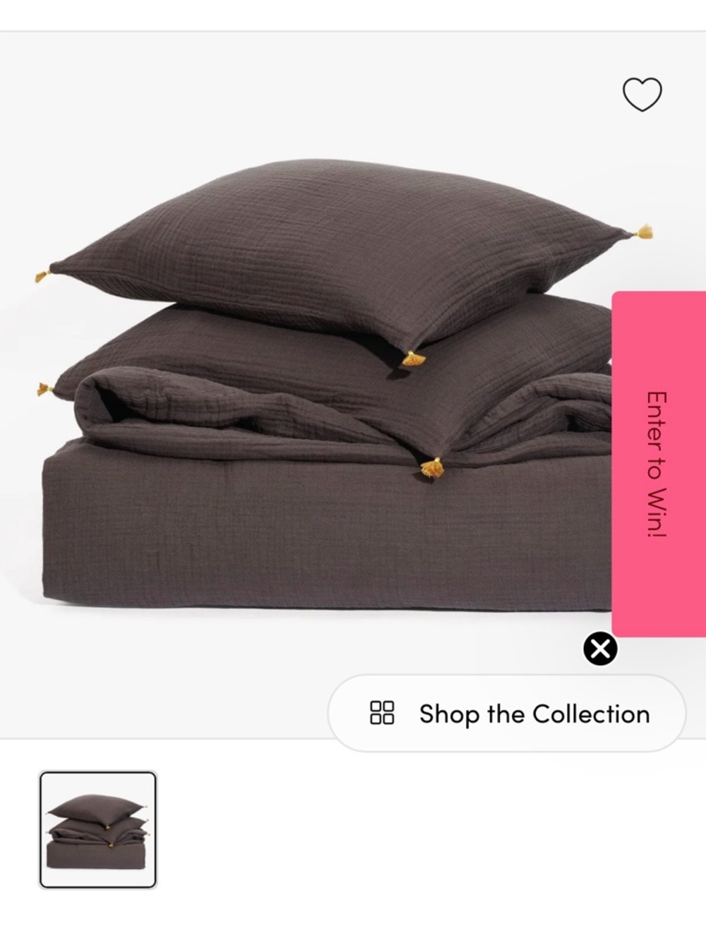 ABC home Ruya duvet set NWT (king) sleep in a moody cloud